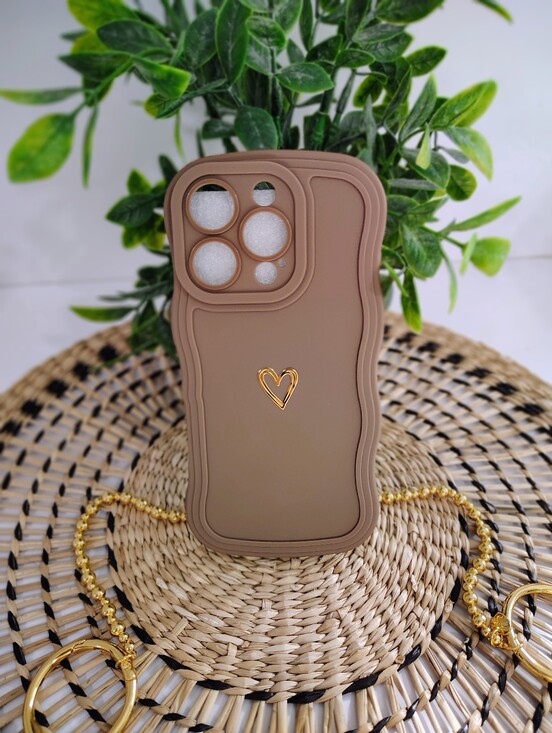 Apple Other - Brown Heart iPhone 16 Pro Silicone Case
